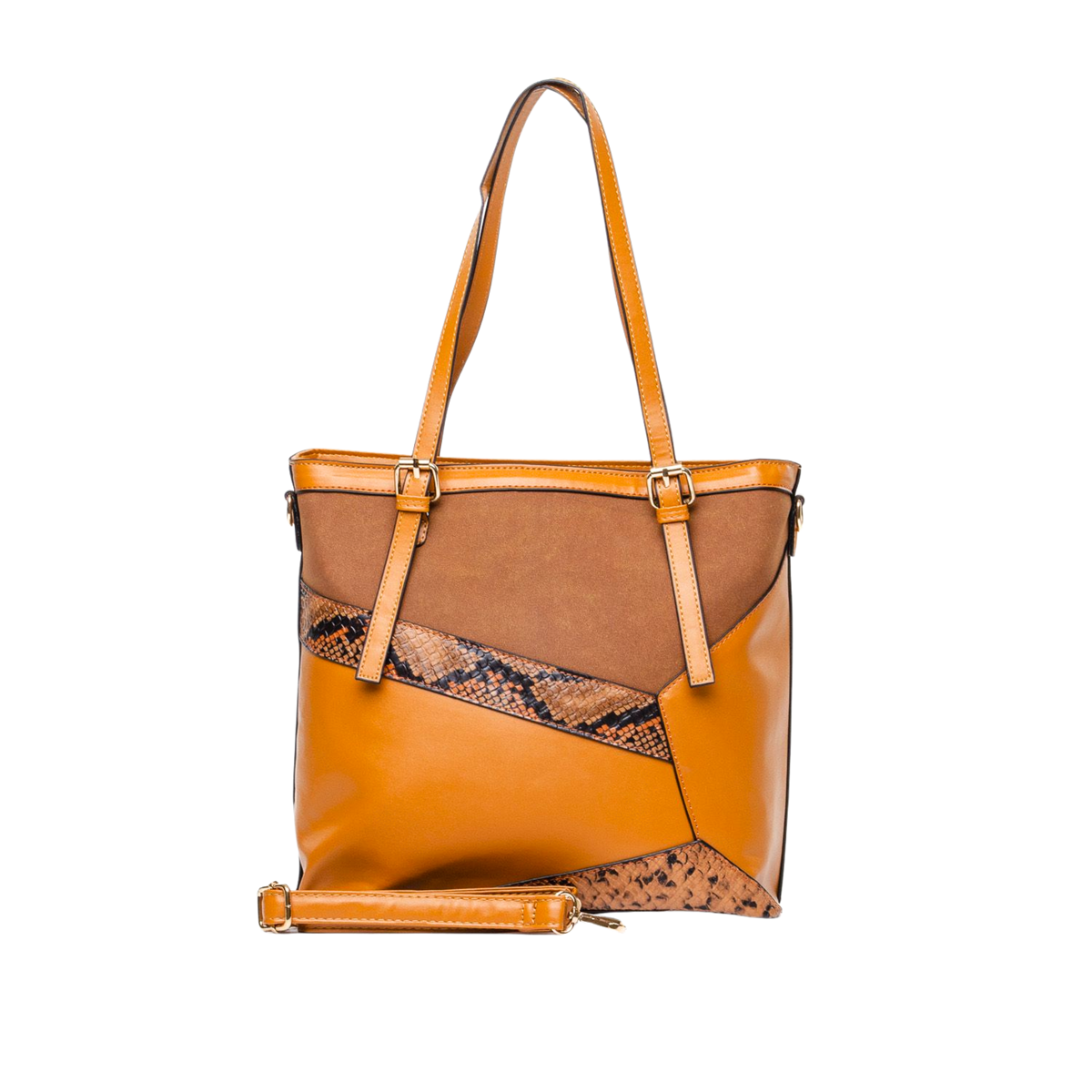 ЖЕНСКА ТАШНА 124529 TAUPE CAMEL SNAKE